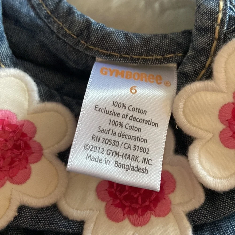 Girls adorable blue jean top!